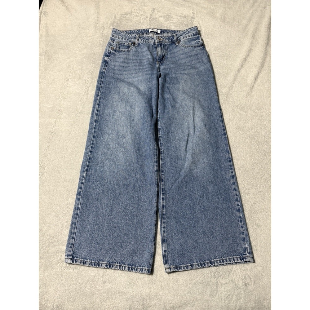 RSQ Wide Leg Jeans Womens 30 Blue Mid Rise Relaxed Denim 30x29.5